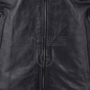 Vestes en cuir véritable de luxe pour hommes manteau de motard classique, logo personnalisé OEM, vêtements d'extérieur chauds pour l'hiver et la moto - Product Image 6