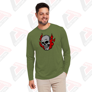 Camiseta de Jersey de algodón de manga larga para hombre Heritage, comodidad atemporal para Halloween - Product Image 1