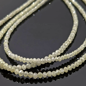 Cuentas de diamantes amarillos, cuentas de Rondelle facetadas de diamantes amarillos naturales, collar de diamantes, joyería personalizada AAA + cuentas impresionantes - Product Image 1