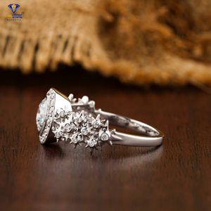 1.14 TDW Round Brilliant Cut Diamond <b>Ring</b> in 18K White Gold Bezel Setting IGI Certified Lab Stone for Engagement Wedding Gift - Product Image 3