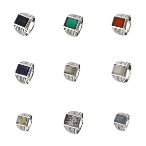 Men's Luxury Gemstone Wedding <b>Ring</b> Handmade Original Crystal 925 Sterling Silver Pear Cut Religious New Arrival Premium Quality - Product Image 4