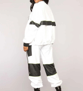 Conjunto Deportivo de 2 Piezas Personalizable con Logotipo para Mujer, Chaqueta Cortavientos y Pantalones Deportivos para Uso en Exteriores en Invierno - Product Image 4