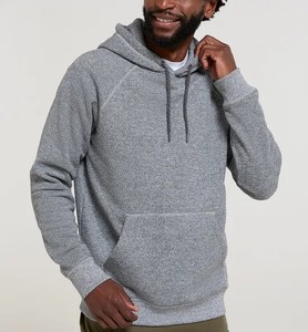 100% algodón Unisex Anti-Shrink Heavyweight Pullover Hoodie con bolsillo de canguro Color gris manga larga Sudadera con capucha de secado rápido para hombres - Product Image 3