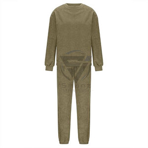 Street Style Women's <b>Vintage</b> <b>Tracksuit</b> High Quality Eco-Friendly Breathable Casual Regular Fit Knitting Zipper Hoodie Sweatpants - Product Image 1