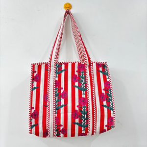 100% Cotton Embroidery Quilted French Country Style Large Capacity Lightweight Travel Storage Tote <b>Bags</b> for Food Jewelry - Product Image 1