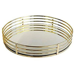 Plateau de service en métal et en bois avec poignée en forme de rectangle pour la maison et l'hôtel Plateaux de service pour aliments et boissons - Product Image 6