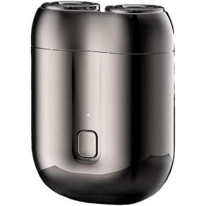 Mini rasoir électrique portable à double lame, rechargeable par USB, étanche IPX7, lavable, tondeuse à barbe pour le visage, rasoir rotatif - Product Image 4
