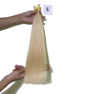 Extensiones de cabello humano de estilo vietnamita, cabello virgen brasileño a granel, Color rubio 100% virgen, muestra gratis - Product Image 1