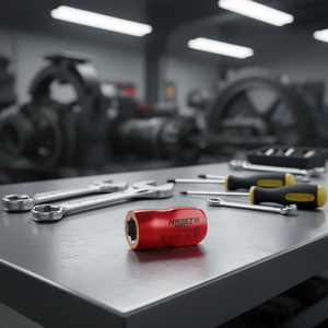 Llave de vaso hexagonal corta de 6 puntas Hazet, métrica, de 3/8'' con perfil de tracción y aislamiento protector de 1000V - Product Image 3