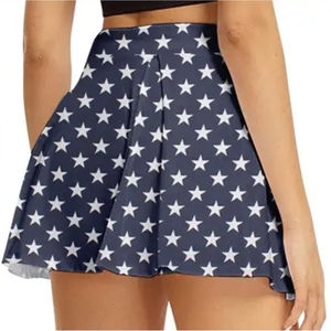 กระโปรงกีฬาลำลองสำหรับผู้หญิง พิมพ์ลายดิจิทัล ดีไซน์เรียบหรู ผ้ากันยับ แห้งเร็ว ทนทาน แฟชั่นทันสมัย พร้อมซับใน - Product Image 5