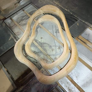 Espejo de Pared Redondo Art Deco KALATRI, Hecho a Mano, Ecológico, Ligero, con Marco de Madera Decorativo y Bordes Pulidos - Product Image 5