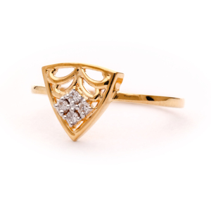 <b>Vintage</b> Style <b>Gold</b> Triangle <b>Ring</b> Women's Party and Wedding Jewelry Gift - Product Image 4