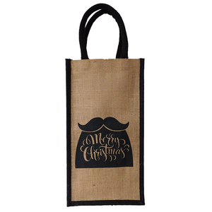 ถุงหูรูดใส่ไวน์ผ้ากระสอบ,ถุงใส่ไวน์ปอกระเจาพร้อมหูจับถุงของขวัญใส่ขวดไวน์ผ้า - Product Image 3