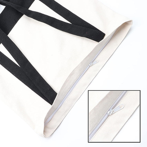 Wholesale Custom Eco-Friendly 100% Cotton Canvas <b>Tote</b> <b>Bags</b> Personalized Recycled Striped Design Various Styles for Shopping - Product Image 4