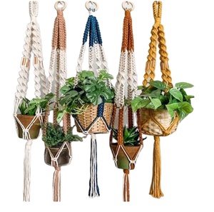 <b>Macrame</b> Plant Hanger Crochet Plant Hangers <b>Macrame</b> Planter Boho Wall <b>Art</b> Decor Vintage Style - Thanksgiving Customized <b>Macrame</b> - Product Image 1