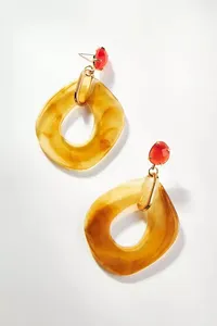 Luxury Best Quality <b>Resin</b> Acrylic Statement Pendant Customized Colorful India Pearl Main <b>Stone</b> Drop Earrings Fashion Accessories - Product Image 5