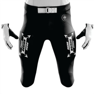 Personalizado 100% poliéster sublimado uniforme de fútbol americano transpirable blanco negro aparejos sarga equipo corto Jersey logotipo frontal - Product Image 5