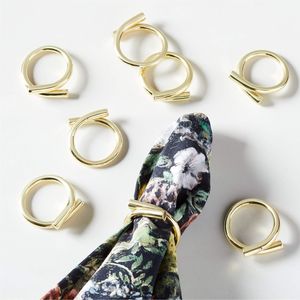 Elegant decorative metal napkin ring set for dining <b>table</b> decoration with timeless design perfect for any occasion - Product Image 5