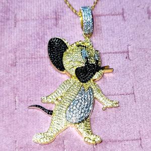 Maahir gemas personaje de dibujos animados diamante oro collar IGI certificado estilo clásico Unisex rendimiento moda declaración al por mayor - Product Image 2