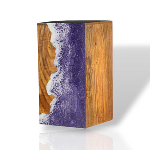 Handcrafted Rosewood Urn <b>Box</b> Ocean Wave Memorial <b>Keepsake</b> Cremation <b>Box</b> for Loved Ones - Product Image 1