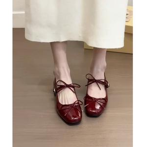 Zapatos Mary Jane de Estilo Francés para Primavera y Verano, Zapatos Planos de Cuero con Suela Gruesa de Estilo Británico Retro, Zapatos de Tacón Alto Dulces y Elegantes - Product Image 2