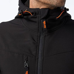 Prix d'usine, veste softshell sur mesure pour hommes, veste softshell à col montant fin, style rue haute, vente en gros, pour hommes - Product Image 5