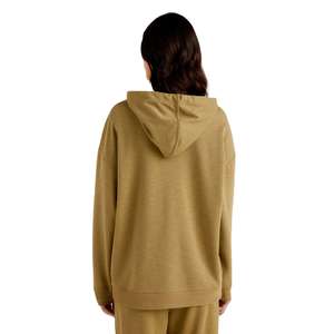 Qualité supérieure Logo personnalisé Pull à capuche complet Sweats à capuche pour femmes à manches longues en polyester et coton surdimensionné Sweats à capuche unis - Product Image 4