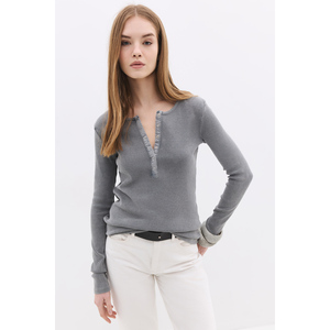 Blusa Elegante para Mujer, Top de Lino Suave con Logotipo Bordado, Estampado a Cuadros, Talla Única y de la XL a la 4XL, Ropa Casual de Oficina - Product Image 2