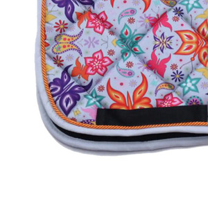 Venta al por mayor de alta calidad de poliéster y algodón de poliéster accesorios para montar a caballo logotipo bordado personalizado almohadillas para SILLÍN - Product Image 6