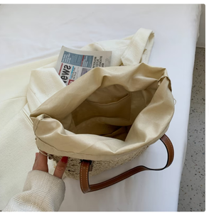 Bolsos de Mano de Paja Elegantes y Modernos, Bolsos de Playa Multicolores, Bolsos de Hombro de Paja Personalizados para Mujer, Productos al por Mayor - Product Image 3