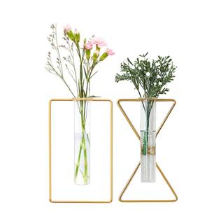 Jarrones de flores cónicos de metal en tono latón, centro de mesa para arreglos florales centros de mesa de boda y Decoración de mesa - Product Image 2
