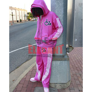 Ensembles de survêtements à capuche et de pantalons avec logo personnalisé Pantalons de survêtement évasés et lourds avec logo personnalisé pour hommes - Product Image 6