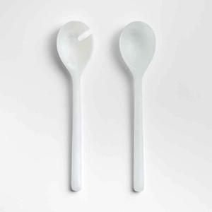 Juego de Servidores de Ensalada de Madera Natural de Color, 2 Espátulas, Utensilios Hechos a Mano Sostenibles, Tamaño Pequeño, Aptos para Congelador, Mirha International - Product Image 5