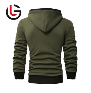 Personalizable 300 GSM gris Vintage poliéster sin forro polar con capucha 100% algodón cálido elegante chaqueta con capucha de invierno para hombres - Product Image 3