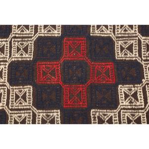 Vintage Turkish Accent Rug 3.5x5.1 ft, <b>Red</b> <b>Wool</b> Rug - Product Image 4