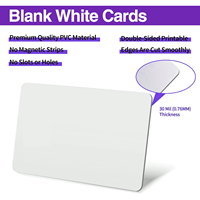 Standardgröße PVC Einfache Weiße Plastikkarte Blanko-ID-Ausweis Druckbare Mitgliedschafts- und Treueprogramme Zugangskontrollsysteme NFC T5577 Zahlung
