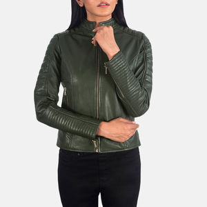 Nouvelle arrivée 2026, veste en cuir d'agneau pour femmes, respirante, rembourrée en coton, veste de moto tendance, vente chaude, nouveau stock - Product Image 4