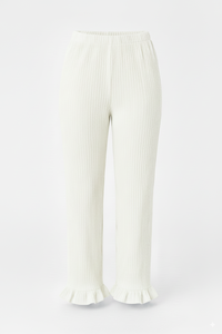 Pantalones Anchos de Punto Acanalado para Mujer, Ecológicos, Resistentes al Viento, Transpirables, con Cintura Elástica, Corte Holgado Informal - Product Image 5