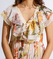 Robe longue en coton indien faite à la main, imprimé floral élégant, pour femme, idéale pour les fêtes, les mariages, les voyages d'été, offre ODM pour filles