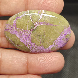 Vente en gros de pierres précieuses de purpurite naturelle de haute qualité, modèle UDGEMS 505, cabochon pour la fabrication de bijoux, taille mixte, 100 grammes - Product Image 1