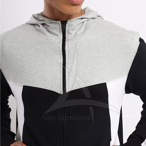 Survêtement décontracté pour homme, léger et confortable, à capuche, couleur unie, respirant, personnalisable, streetwear, fabriqué en usine, vente chaude - Product Image 5