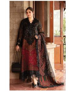 Casual Long Pakistani SalwarKameez para damas en traje de boutique de estilo Tenedor de terciopelo blanco - Product Image 2