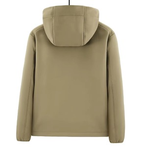 Veste coupe-vent pour homme, fabrication en usine, 100% polyester, matière confortable et respirante, à capuche, taille XL, saison hivernale, style streetwear - Product Image 2