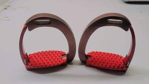 Étriers d'équitation QNQ en acier inoxydable imprimé de haute qualité, antibactériens, en alliage léger, pour hommes et femmes, vente en gros - Product Image 5