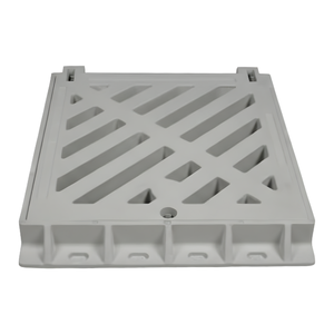 Grille de drainage en composite SMC UPVC WPC 57x57 cm D400 EN124, couvercle de drainage des eaux pluviales robuste pour usage extérieur en jardin - Product Image 1
