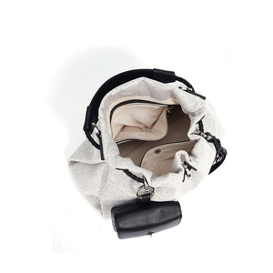 Bolsos de mano personalizados de alta calidad para mujer, bolso cruzado de mezclilla a la moda de cuero genuino, bolsos de hombro Retro Vintage de lujo para mujer con cremallera - Product Image 4