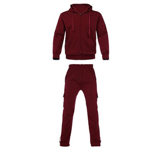 Survêtement cargo pour homme, best-seller, couleur marron, jogging d'entraînement, fermeture éclair, survêtement cargo surdimensionné avec poche à rabat - Product Image 3