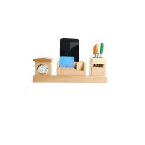 天然木制笔架和手表支架，用于手表和办公室和桌子装饰手机座热卖