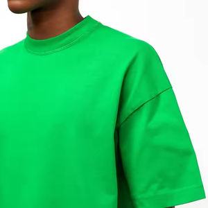 เสื้อยืดโอเวอร์ไซส์สำหรับผู้ชายผ้าคอตตอน220gsm โอเวอร์ไซส์ไหล่ตกสไตล์ใหม่ผ้าคอตตอน100% - Product Image 6