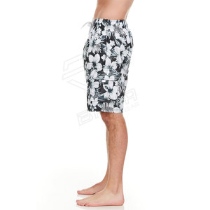 กางเกงขาสั้นว่ายน้ำสำหรับผู้ชายกางเกงชายหาดผ้าฝ้ายสีทึบลาย100% สำหรับฤดูร้อนโลโก้ตามสั่ง - Product Image 4